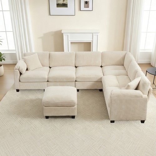 Shaped sectional cloud couch - l,