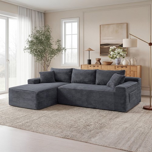 Boneless couch left chaise - 95",